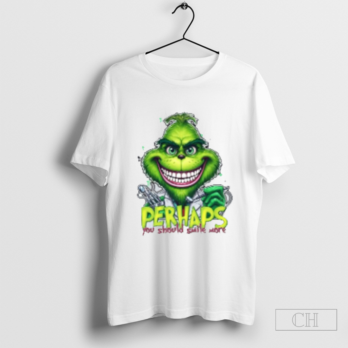 The Grinch Perhaps You Should Smile More Merry Christmas Shirt