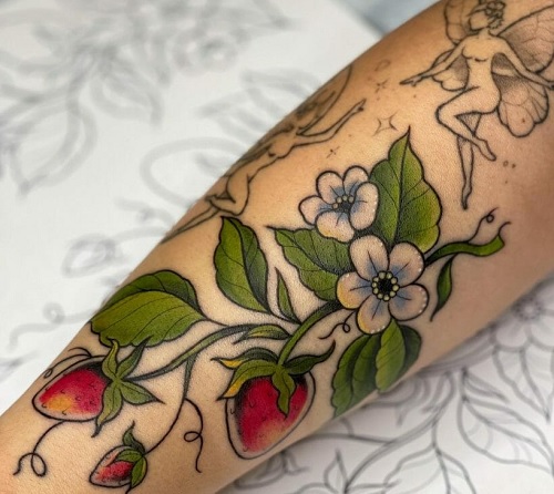 Best Vine Flower Tattoos