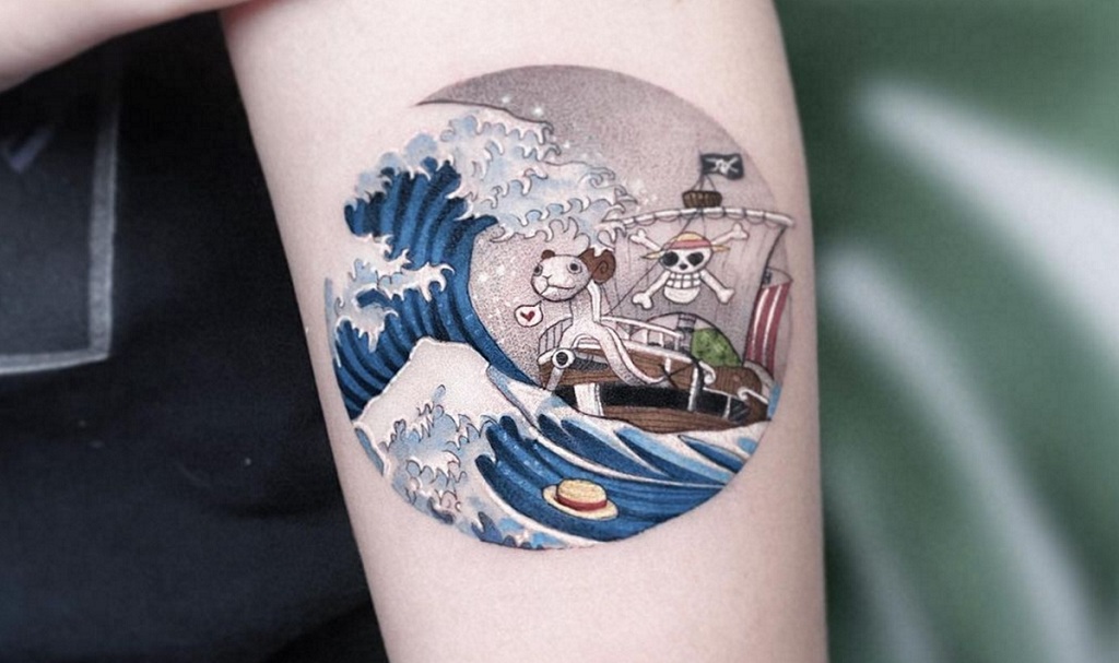 I did this the other day The Great Wave off Kanagawa by iamextinkt  Vancouver BC  rtattoo