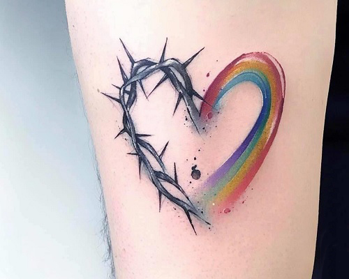 Broken heart tattoo to show you’ve moved on