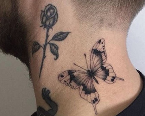 Butterfly on the Neck