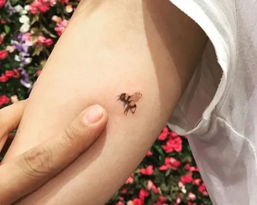 Cute bee tattoo