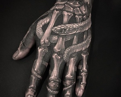 Deadly Skeleton Hand Tattoo
