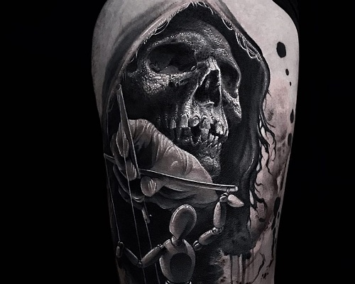 Death reaper tattoo