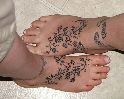 Examples of Flowering Vine Tattoos