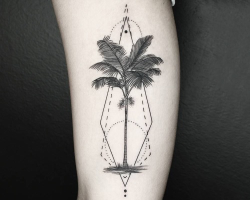 Geometric palm tree