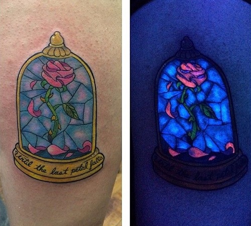 Glow-in-the-dark Disney tattoo