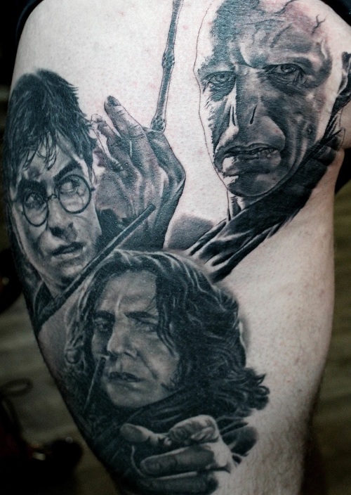 Harry Potter characters tattoo