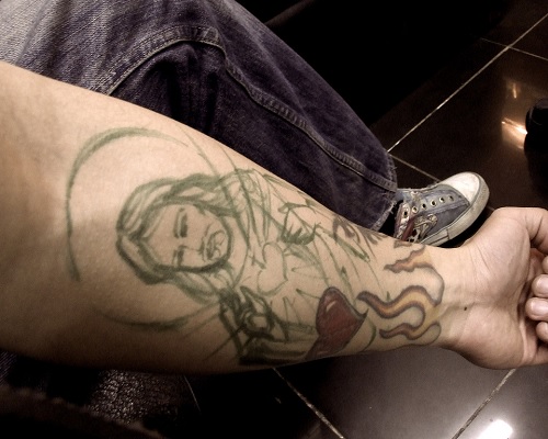Jesus Forearm Hand Tattoo
