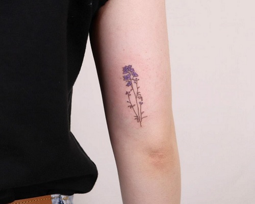 July birth flower tattoo