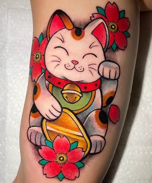 Maneki Neko tattoo