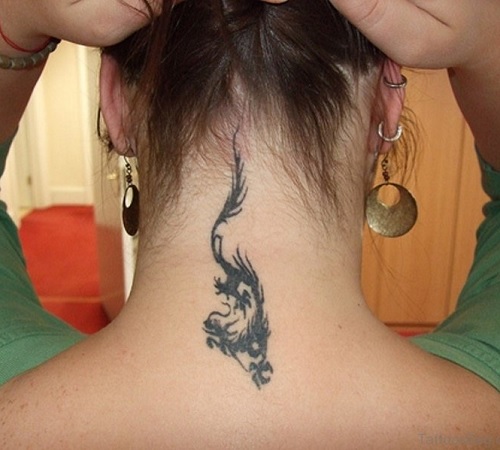 Neck Dragon tattoo design