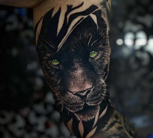 Panther cat tattoo