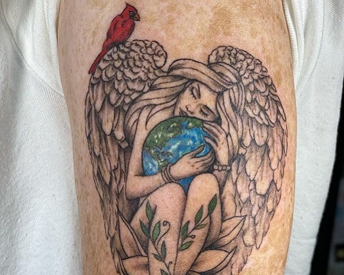 Protector angel tattoo