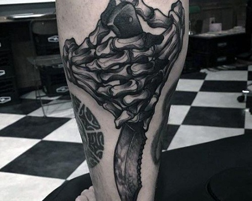 Revengeful Skeleton Hand Tattoo