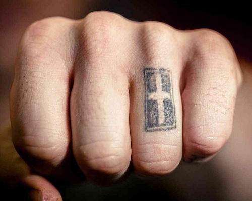 Ring Cross Tattoo Design