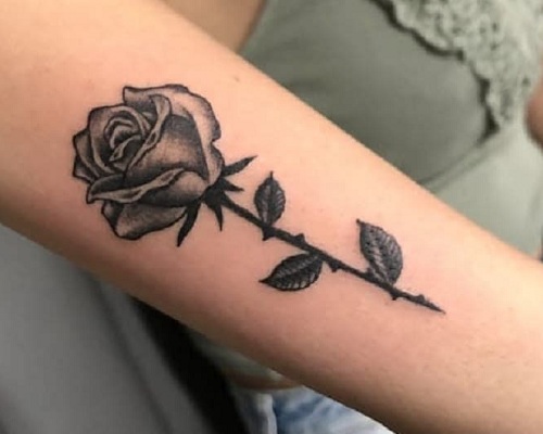 Rose and Thorn tattoo design