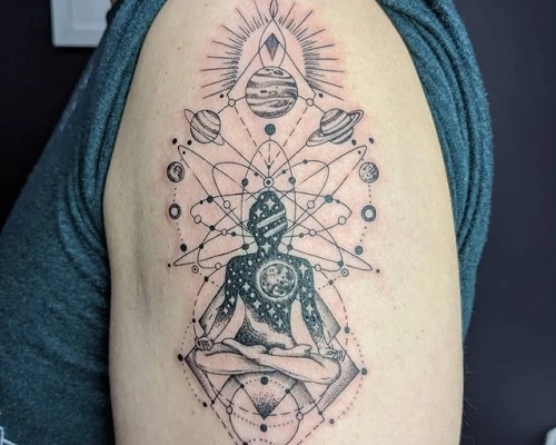 Secrets of the universe atom tattoo