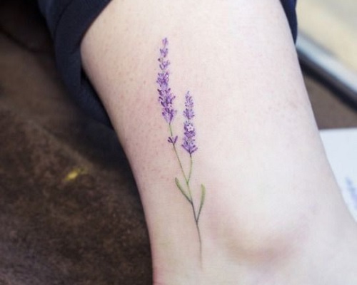 Simple heather flower tattoo