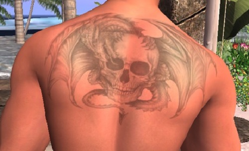 Skull Dragon tattoo design