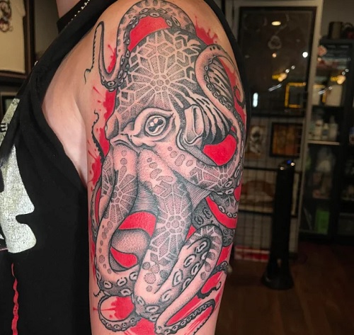 Trash Polka octopus tattoo