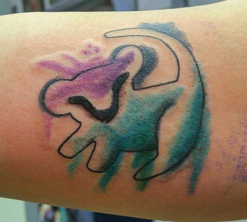 Watercolor Disney tattoo
